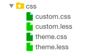 Template files in folder 'css' in default6screenshot