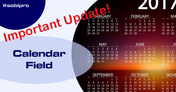 Important Update of Calendar Field!