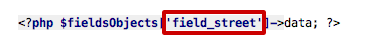 PHP Syntax for an un-formatted field as used in Sobi2 screenshot