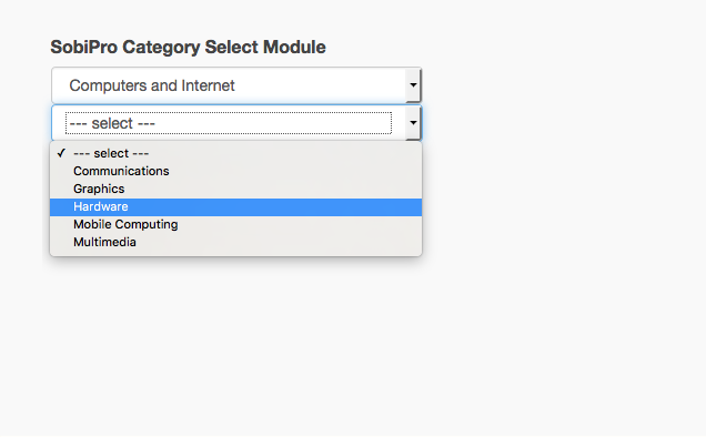 Category Select Module