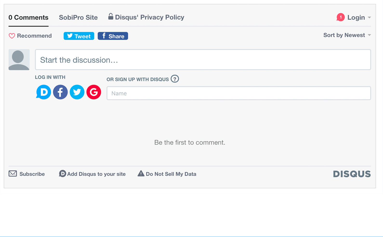 Disqus Commenting System