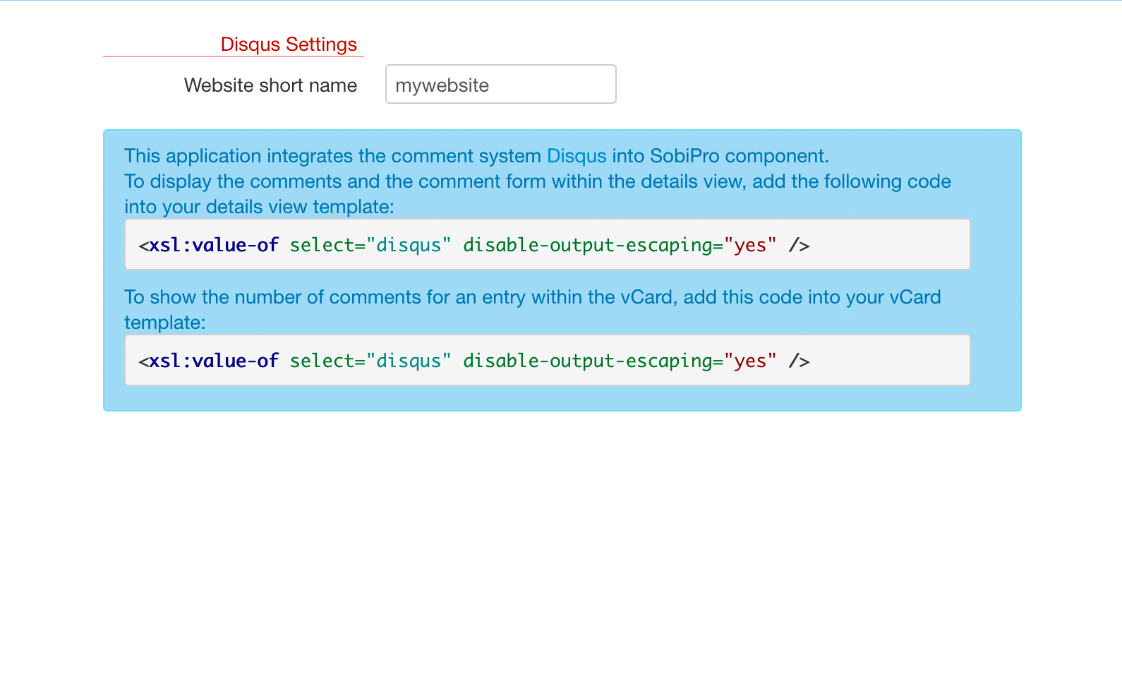 Disqus Commenting System