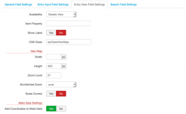 Entry View Field Settings (Leaflet map)