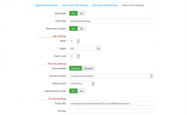 Search Field Settings