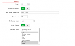 Entry Input Field Settings (Leaflet map)