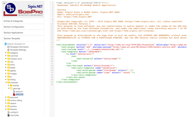 SP-GeoMap Module for SobiPro - Info Window Template