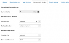 SP-GeoMap Module for SobiPro - Configuration - Tab 'Markers / Info Window'