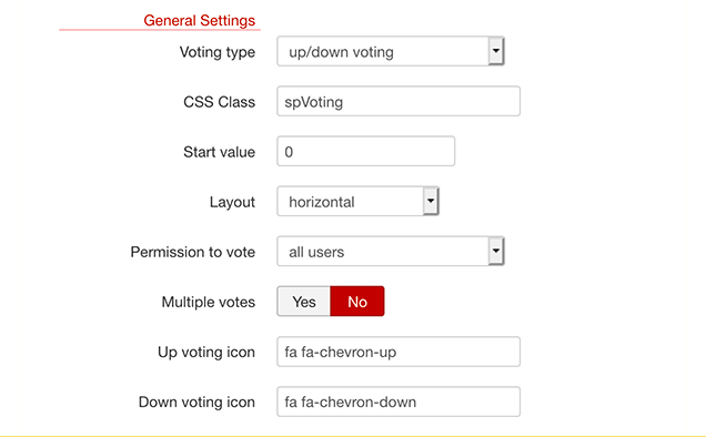 Voting Configuration Settings