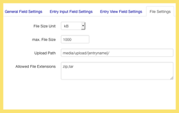 Download Field for SobiPro component  - Fields Manager: File Settings screenshot