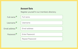 Profile Field for SobiPro component  - Entry Form to register screenshot