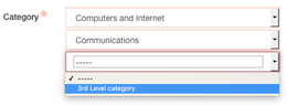 Category Field of SobiPro component - Populated Select List method screenshot