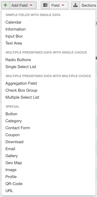 Fields Manager - New Fields screenshot