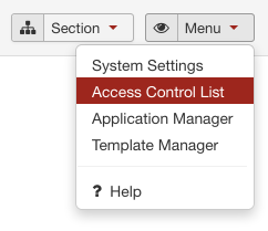 ACL settings SobiPro screenshot