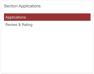 SobiPro Section Applications Menu screenshot