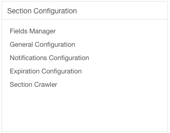 SobiPro Section Configuration Menu screenshot