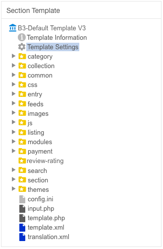 SobiPro Section Template Menu