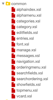 Template files in folder 'common' in default6 screenshot