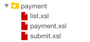 Template files in folder 'payment' in default6 screenshot