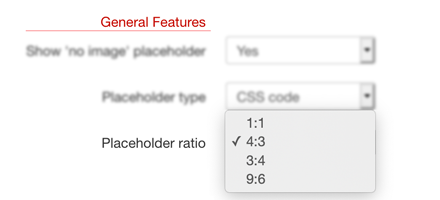 Template Settings - Placeholder ratio screenshot