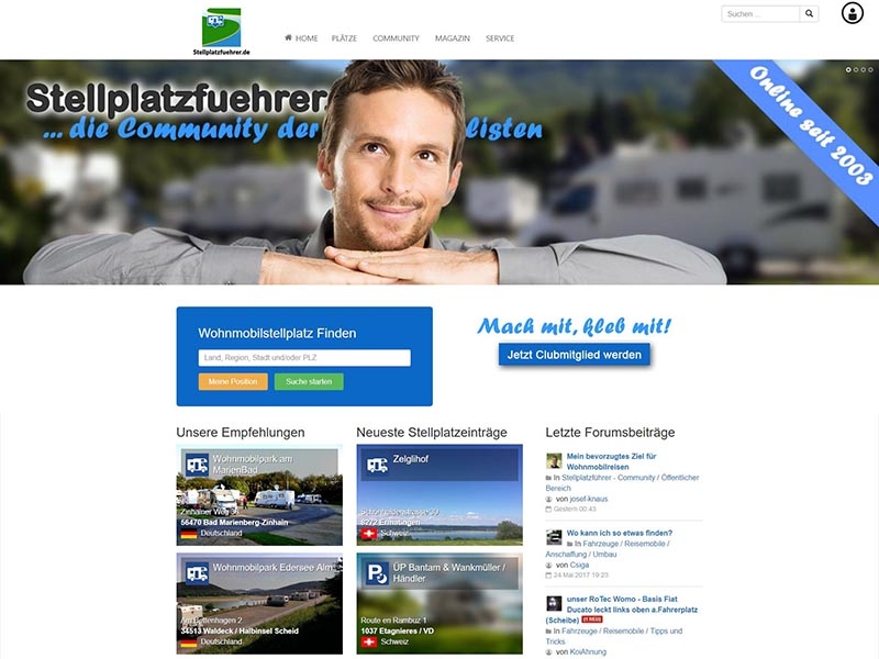 SobiPro Showcase: Camping guide - Stellplatzfuehrer.de